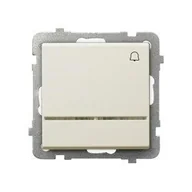 Wyłączniki światła i elektryczne - Ospel Sonata ecru łącznik dzwonkowy ŁP-6RS/m/27 ŁP-6RS/m/27 - miniaturka - grafika 1