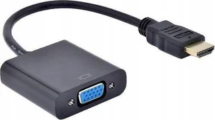 Kabel PremiumCord PremiumCord převodník HDMI na VGA se zvukem 3,5mm stereo jack, černá - Kable komputerowe i do monitorów - miniaturka - grafika 1