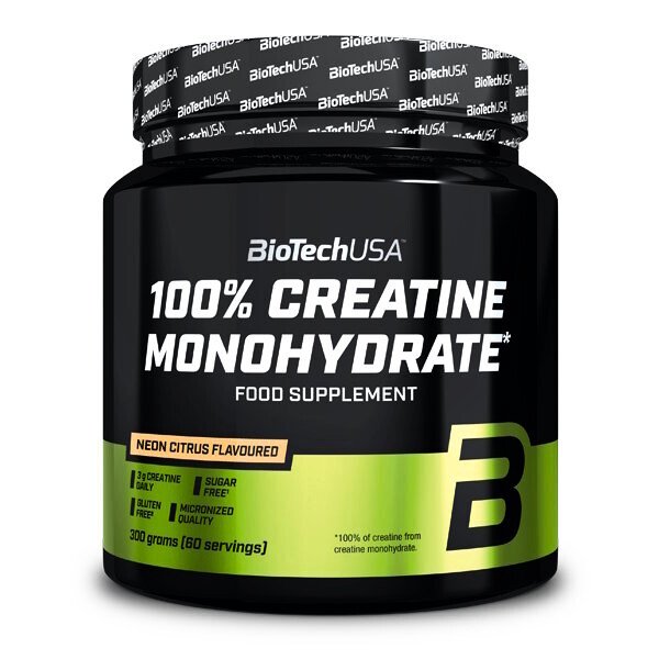 BioTech USA 100% Creatine Monohydrate 300 g mrożona herbata - brzoskwinia