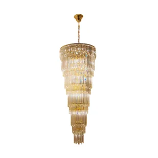 Królewska, kryształowa lampa wisząca ZM 19002/40-GLD z serii LUXE - Lampy sufitowe - miniaturka - grafika 1