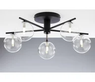 Lampy sufitowe - Jupiter 2046 - Żyrandol natynkowy PRATO 5xG9/10W/230V czarny/przezroczysty - miniaturka - grafika 1