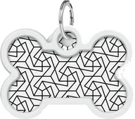 Odblaski i adresówki - Collar WAU DOG SMART ID ADRESÓWKA KOŚĆ GEOMETRIA - miniaturka - grafika 1