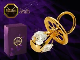 Smoczek z oryginalnymi kryształkami Carmani Crystals - 6,5cm - Pamiątka Chrztu Świętego - miniaturka - grafika 1