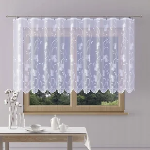 Firanka Firana Żakardowa 618081/100 Biała Żakard Ze Wzorem Po Całości - Firany - miniaturka - grafika 1