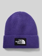 Czapki męskie - Czapka beanie z imitacji dzianiny z naszywką z logo model ‘Box’ - miniaturka - grafika 1