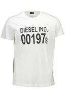 Koszulki męskie - KOSZULKA Z KRÓTKIM RĘKAWEM DIESEL MĘSKA BIAŁA - miniaturka - grafika 1