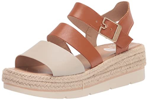 Dr. Scholl's Shoes Damskie sandały na koturnie dwa razy espadryle, Miodowy brąz, 41 EU