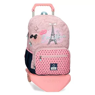 Enso Bonjour Bagaż, Torba kurierska Dziewczyny, Różowy, Mochila Escolar Doble Compartimento con Carro, Plecak szkolny podwójny schowek z wózkiem - Plecaki szkolne i tornistry - miniaturka - grafika 1