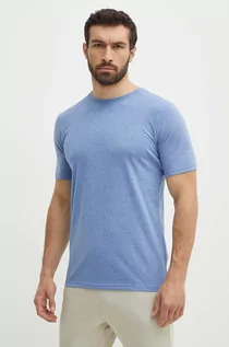 Koszulki męskie - Helly Hansen t-shirt męski kolor niebieski melanżowy - grafika 1