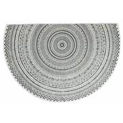 Dywany - Dywanik półokrągły dekoracyjny LDY-66 jasnoszary 90 x 60 cm - miniaturka - grafika 1