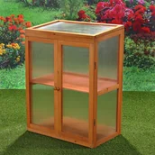 Szklarnie ogrodowe - Szklarnia Mucola z 2 drzwiami Zimna rama Grządka na zioła Szafka ogrodowa Szklarnia Domek na rośliny Domek do rozmnażania Szklarnia na pnącza - miniaturka - grafika 1