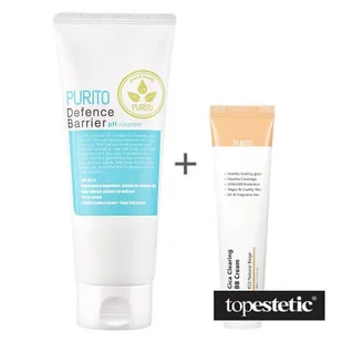 Purito Purito Cica Clearing BB Cream + Defence Barrier PH Cleanser ZESTAW Krem BB cica ( odcien 23 Naturalny beż ) 30 ml + Żel oczyszczający o działaniu ochronnym 150 ml - Palety i zestawy do makijażu - miniaturka - grafika 1