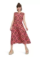 Sukienki - Cartoon Damska letnia sukienka ze wzorem, czerwony/różowy, 36 - miniaturka - grafika 1