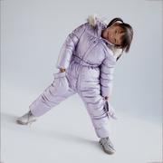 Kurtki i płaszcze dla dziewczynek - Reserved - PIkowany kombinezon z ociepleniem - Fioletowy - miniaturka - grafika 1
