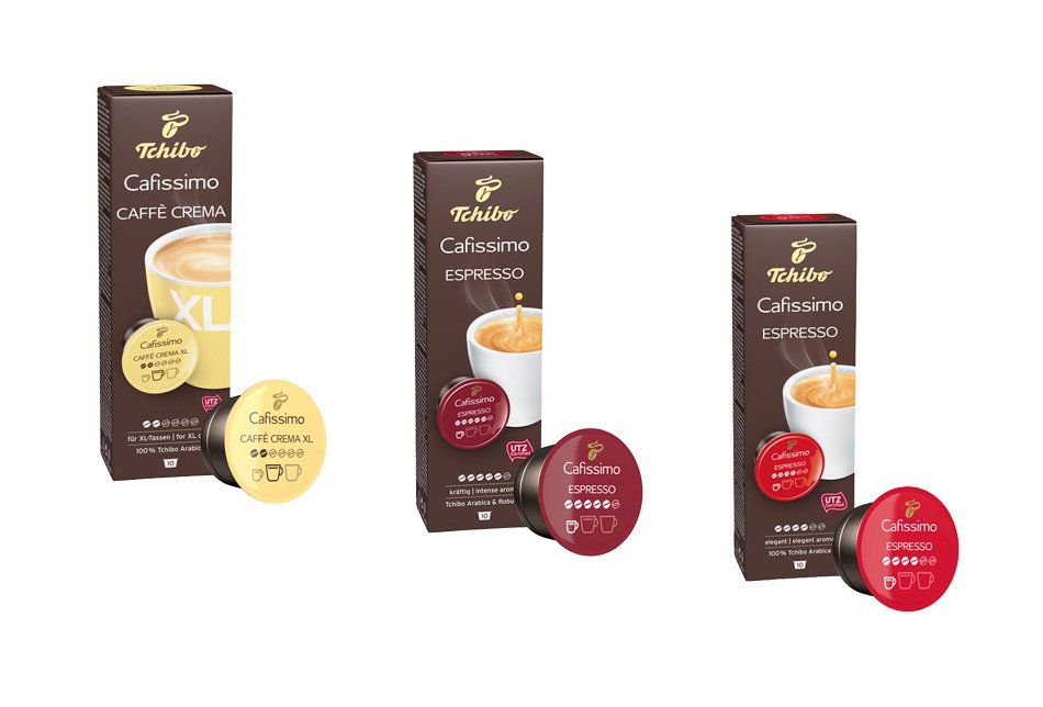 Zestaw kapsułek TCHIBO Cafissimo: Intense + Elegant + Crema XL, 30 kapsułek
