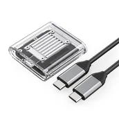 Obudowy i kieszenie na dyski twarde - Kieszeń obudowa na dysk TC20-M2-10G M.2 NVME USB-C - przezroczysta ORICO - miniaturka - grafika 1