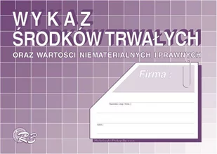 Wykaz środków trwałych - Druki akcydensowe - miniaturka - grafika 1