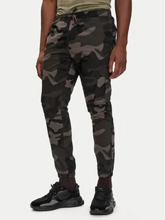 Brave Soul Joggery MTR-FINECAMOCRGR Zielony Slim Fit - Spodnie męskie - miniaturka - grafika 1