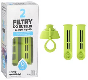 Filtr Do Butelki Dafi Zielony 2 Szt+ Nakrętka - Wkłady filtrujące - miniaturka - grafika 1