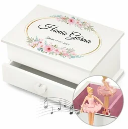 Szkatułka na biżuterię z pozytywką i szufladką z nadrukiem dla dziewczynki na urodziny - Pozytywki dla dzieci Szkatułka na biżuterię z pozytywką i szufladką z nadrukiem dla dziewczynki na urodziny - Pozytywki dla dzieci - miniaturka - grafika 1