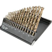Wiertła - Graphite Wiertła Do metalu HSS-Co 1-10mm komplet 19sztuk 57H089 - miniaturka - grafika 1