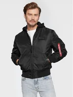 Kurtki męskie - Alpha Industries Kurtka bomber Back Print 128113 Czarny Regular Fit - miniaturka - grafika 1