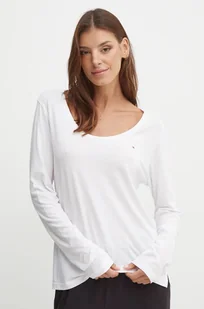 Tommy Hilfiger longsleeve lounge kolor biały UW0UW05228 - Bluzki damskie - miniaturka - grafika 1