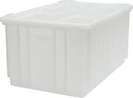 Pojemniki przemysłowe - Artech Pojemnik magazynowy z pokrywą, wym. 60x40cm, kolor, atest na kontakt z żywnością biały - miniaturka - grafika 1
