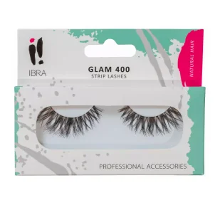 Ibra Ibra - GLAM - Sztuczne rzęsy na pasku - GLAM 400 IBRSRNPA-NAPA-03 - Pędzle do makijażu - miniaturka - grafika 2
