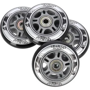 Nils EXTREME PU 80x24 82A CZARNE N (4 szt.) + ABEC-9 (8 szt.) ZESTAW EXTREME - Akcesoria do skatingu - miniaturka - grafika 1