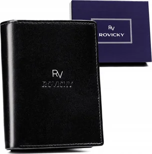 Rovicky Portfel męski ze skóry naturalnej wyposażony w system RFID - Rovicky NoSize - Portfele - miniaturka - grafika 1