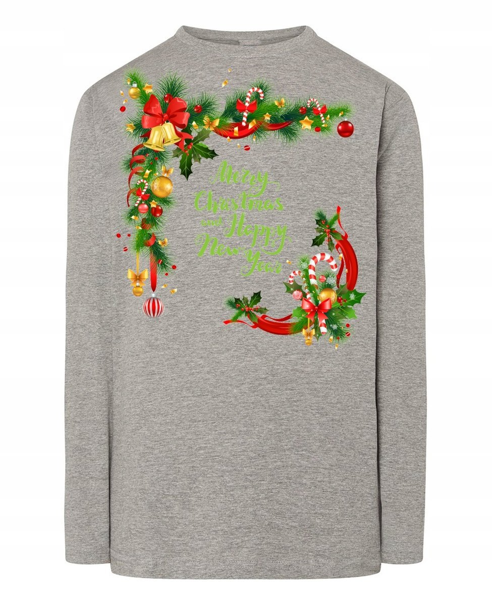 Longsleeve nadruk Merry Christmas New Year R.M