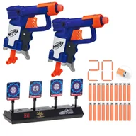 Zabawki militarne - Nerf N-Strike Zestaw 2 x Jolt A0707 + Elektroniczna Tarcza 4 cele + 20 strzałek Accustrike dla Snajpera - miniaturka - grafika 1