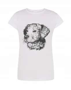 T-Shirt damski nadruk Golden Retriever Rozm.L - Koszulki i topy damskie - miniaturka - grafika 1