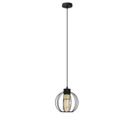 Lampy sufitowe - Żyrandol na lince STARLIGHT 1xE27/60W/230V czarny/złoty - miniaturka - grafika 1