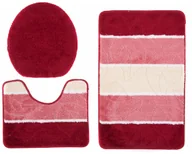 Dywaniki łazienkowe - Komplet czerwonych chodników łazienkowych E2-P34 - miniaturka - grafika 1