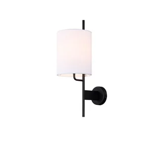 Kinkiet czarny z białym abażurem 4X V042 D3-K82 - Lampy ścienne - miniaturka - grafika 1