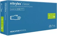 Rękawiczki jednorazowe - Nitrylex Mercator Rękawiczki jednorazowe nitrylowe Mercator Classic niebieskie 100 szt. S 100 szt. Niebieski |   NN-MMM-RNMS-001 - miniaturka - grafika 1