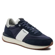 Półbuty męskie - Sneakersy Pepe Jeans Buster Tape PMS60006 Navy 595 - miniaturka - grafika 1