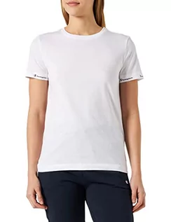 Koszulki i topy damskie - Champion Legacy American Classics Taped Logo Sleeve S/S T-Shirt damski, biały, M - grafika 1