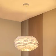 Lampy sufitowe - Lindby Lampa wisząca Heven, możliwość ściemniania, biały / opal, salon / jadalnia, tworzywo sztuczne, design - miniaturka - grafika 1