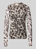 Bluzki damskie - Bluzka z długim rękawem i stójką model ‘ERICA’ - miniaturka - grafika 1