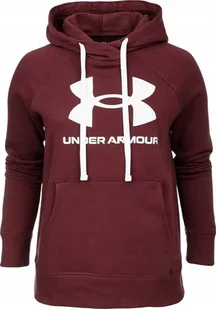 Under Armour Bluza damska Under Armour Rival Fleece Logo Hoodie bordowa 1356318 690 L - Bluzy damskie - miniaturka - grafika 1