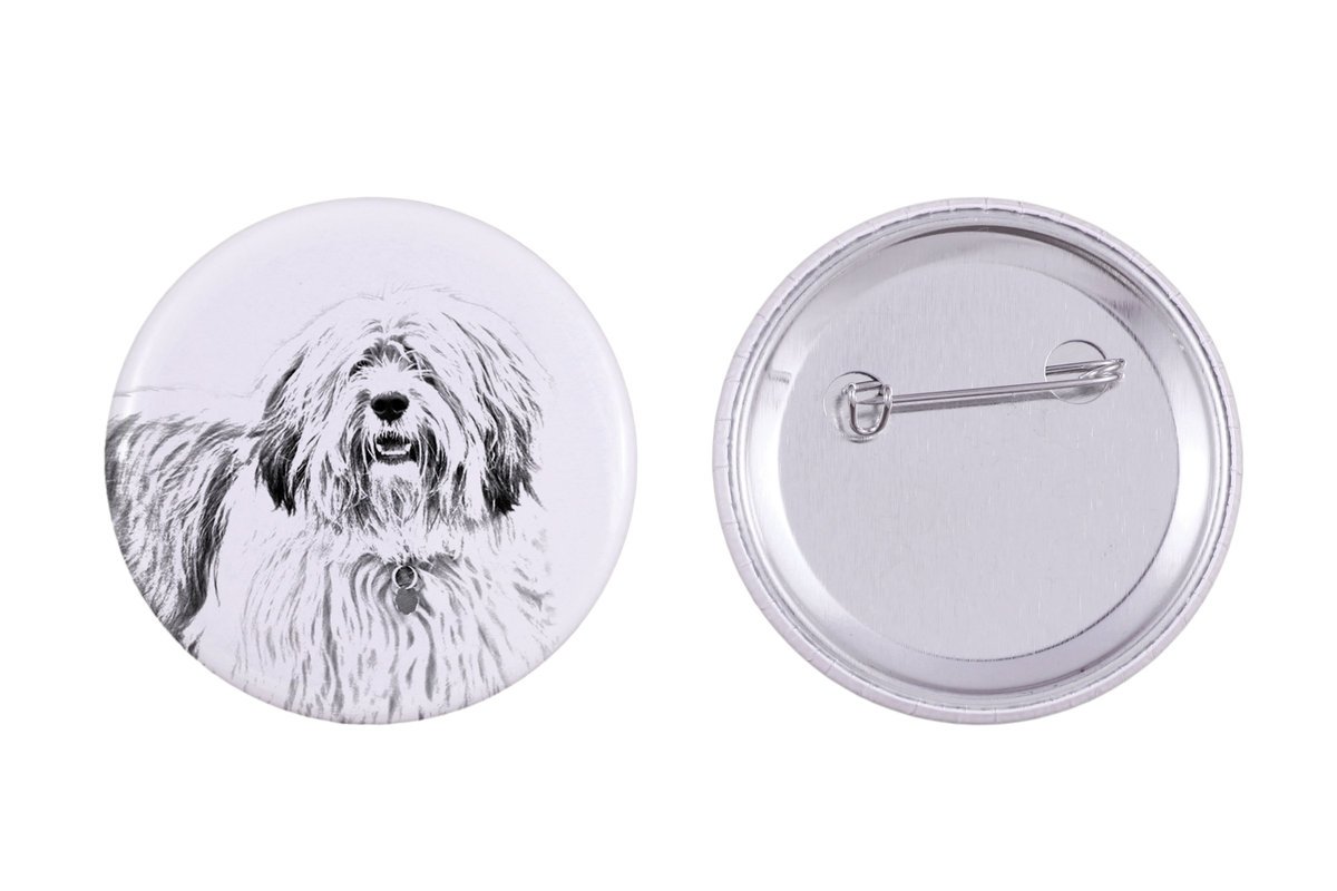 Polski owczarek nizinny, PON - przypinka z twoim psem, dodaj własne foto, marka Art-Dog