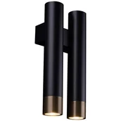 Lampy ścienne - Amplex Kinkiet LAMPA ścienna EIDO 0347 metalowa OPRAWA okrągłe tuby sople patyna czarne 0347 - miniaturka - grafika 1