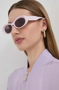 Okulary przeciwsłoneczne - Gucci okulary przeciwsłoneczne damskie kolor różowy - grafika 1