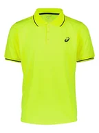 Koszulki sportowe męskie - Asics Funkcyjna koszulka polo w kolorze jaskrawożółtym - miniaturka - grafika 1