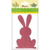 Decoupage - Titanum Drewniane zające ciemnoczerwone 7.4 x 12.7 cm 2 szt. - miniaturka - grafika 1