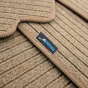 Dywaniki samochodowe - PETEX Jona dywanik samochodowy Premium dopasowany przód beżowy 2-częściowy - miniaturka - grafika 1