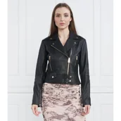 Kurtki damskie - Pinko Skórzana ramoneska SENSIBILE | Regular Fit - miniaturka - grafika 1